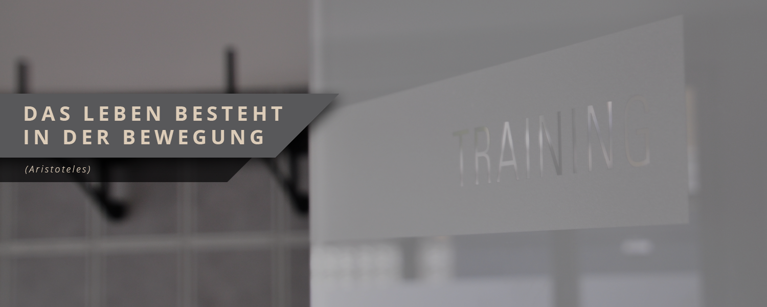 Banner Trainingsraum Tür